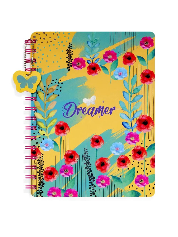 B5 Hard Bound Flower Fun Wiro Notebook
