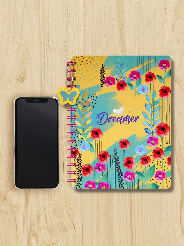 B5 Hard Bound Flower Fun Wiro Notebook