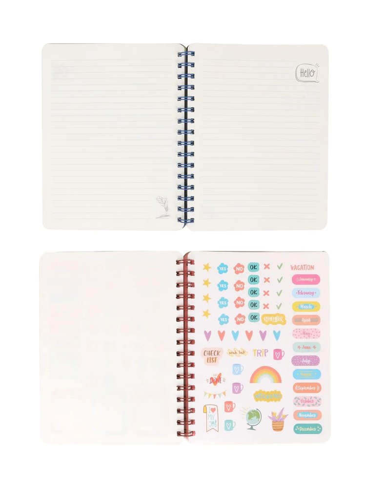 B5 Hard Bound Twinkling Stars Wiro Notebook