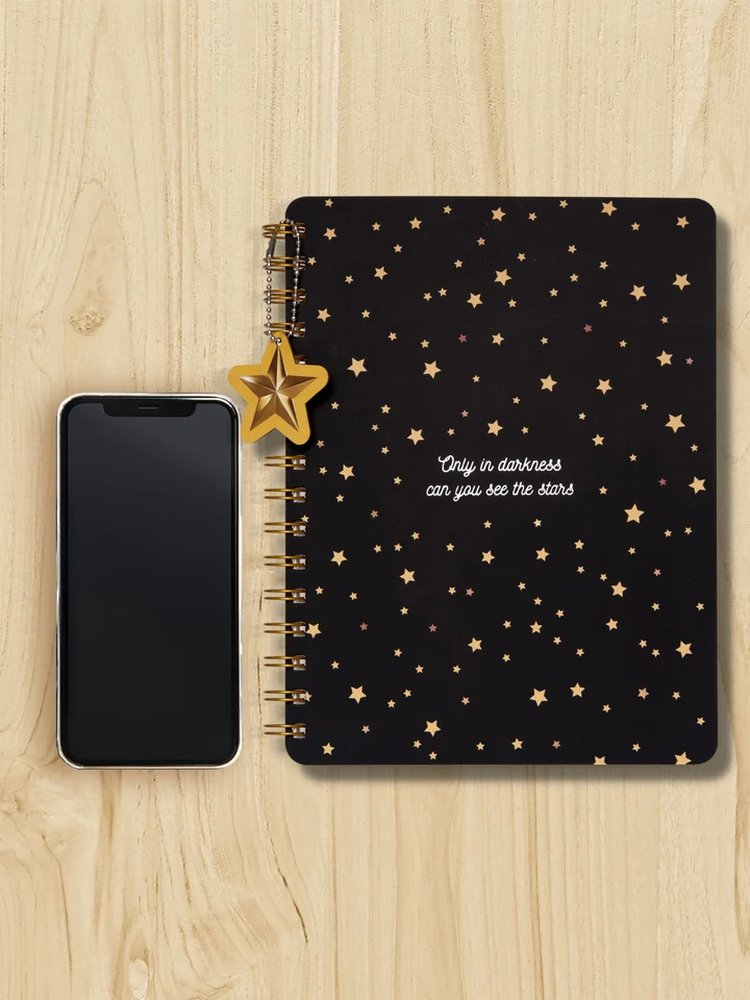 B5 Hard Bound Twinkling Stars Wiro Notebook