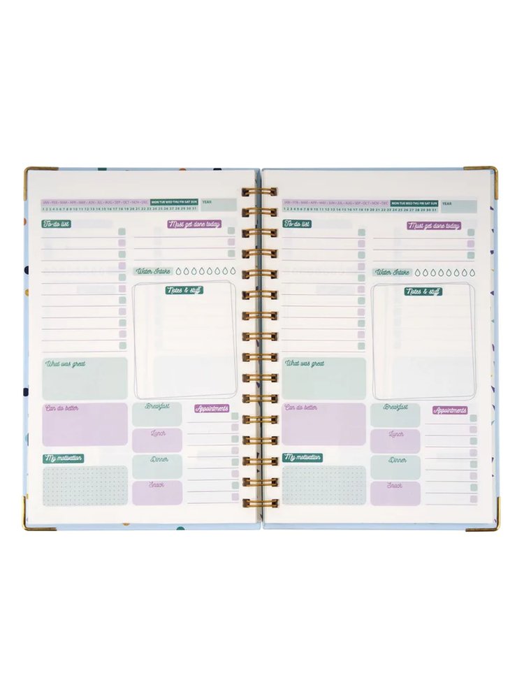 A5 Hard BoundFresh Start Daily Planner