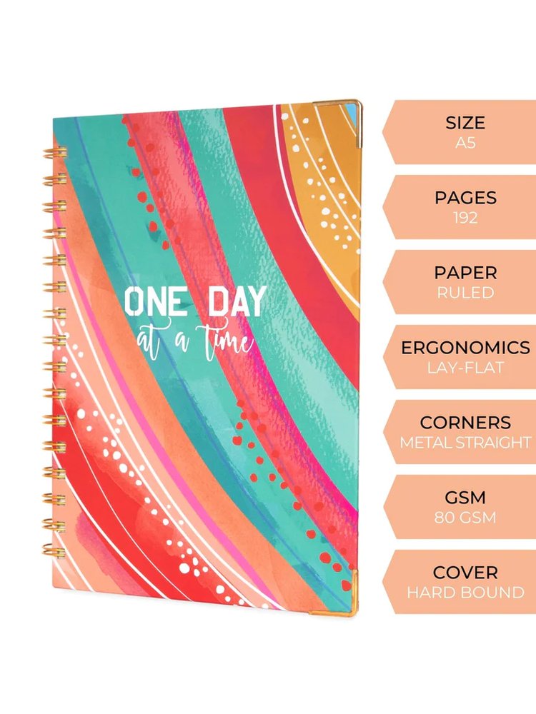 A5 Hard Bound Day at a time Daily Planner
