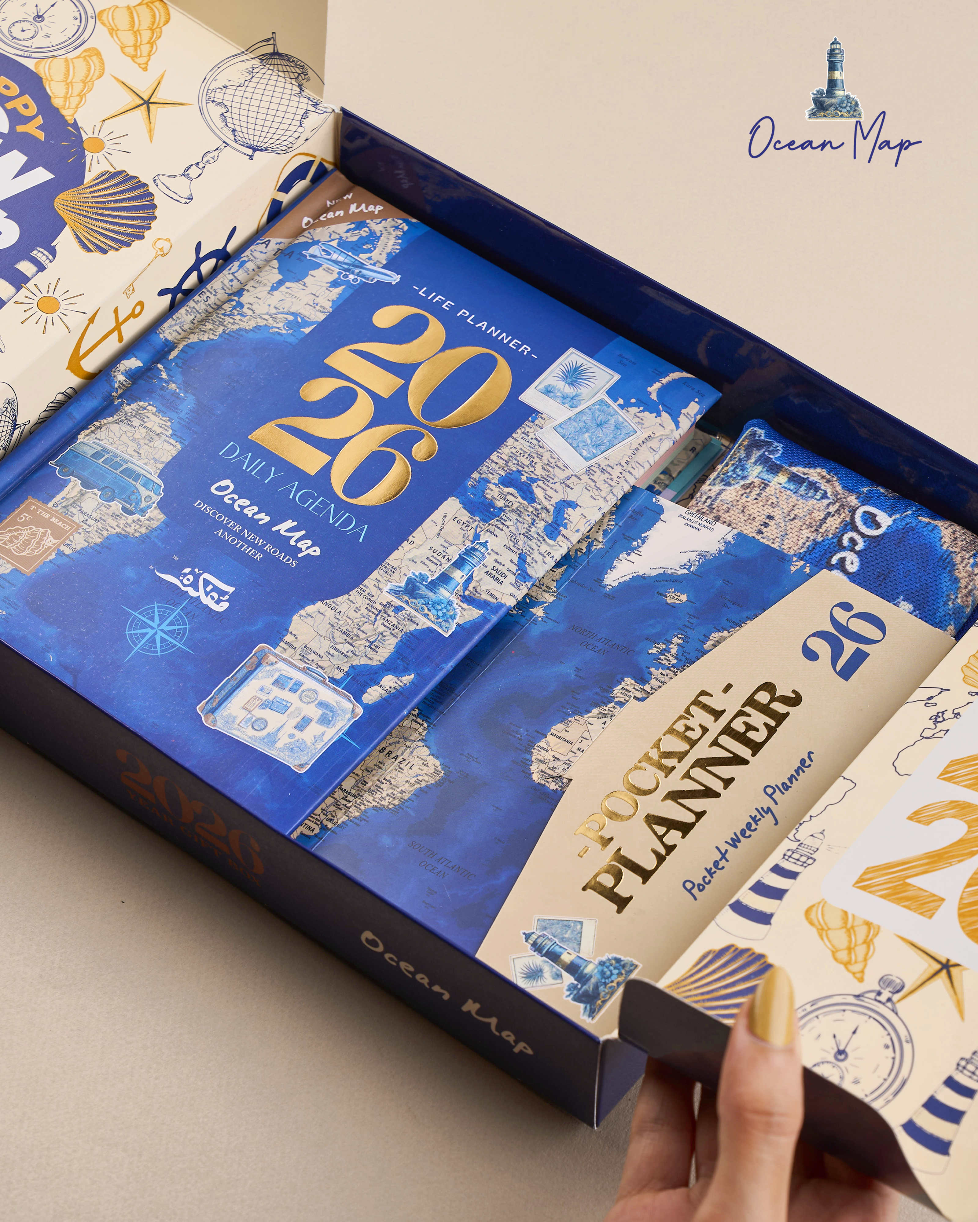 Agenda Gift Set 2026 - Ocean Map