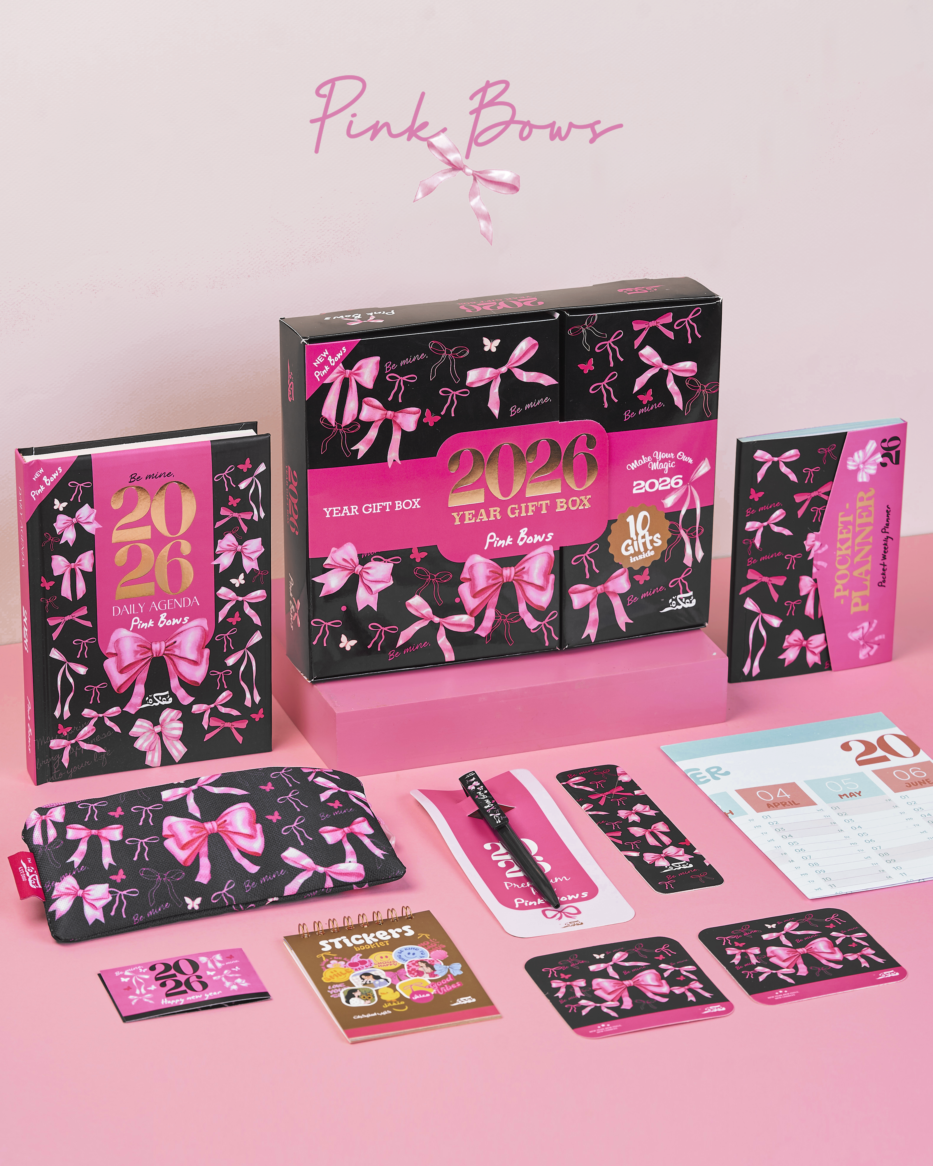 Agenda Gift Set 2026 - Pink Bows