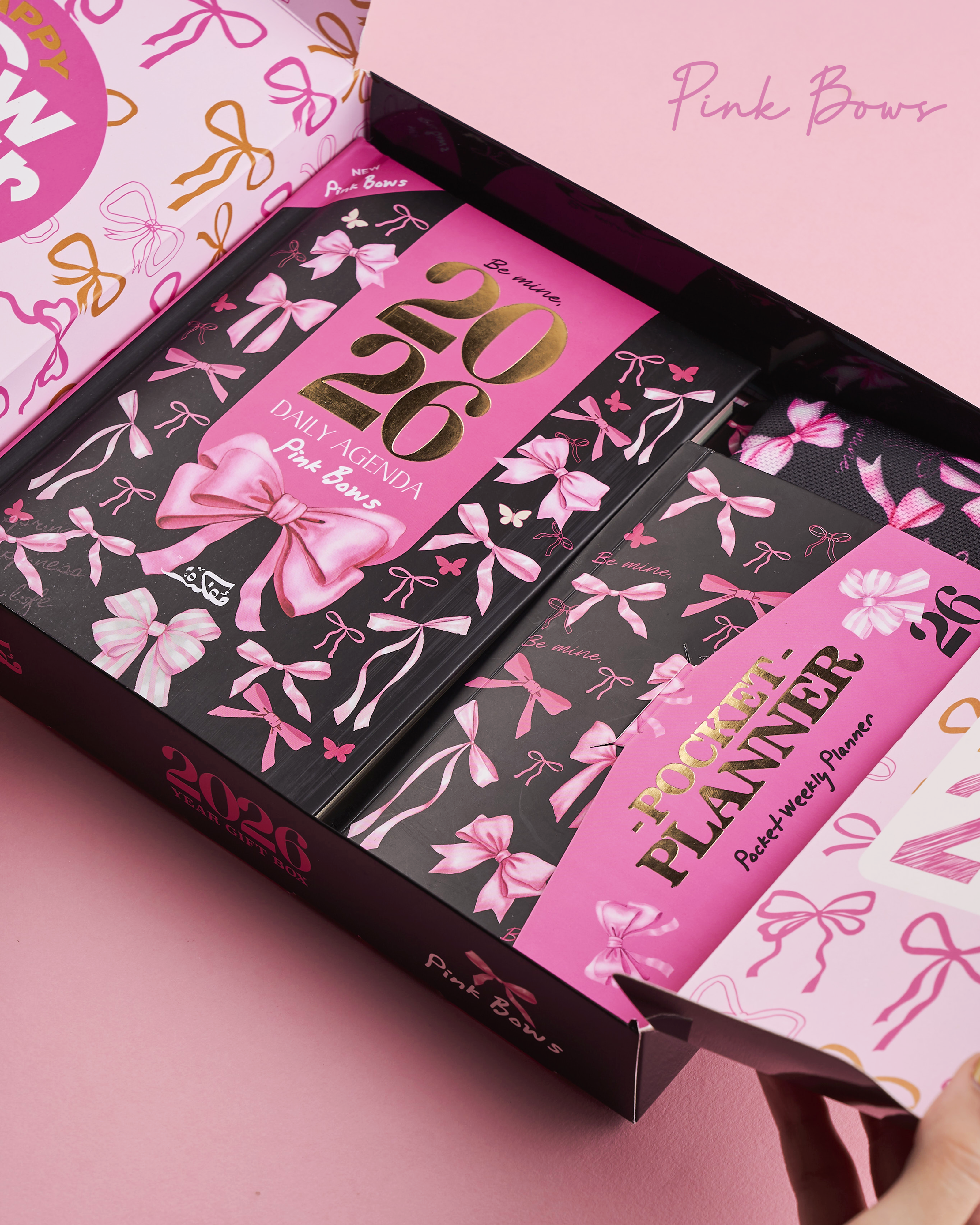 Agenda Gift Set 2026 - Pink Bows