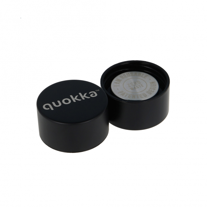 QUOKKA THERMAL SS BOTTLE SOLID JET BLACK 630 ML