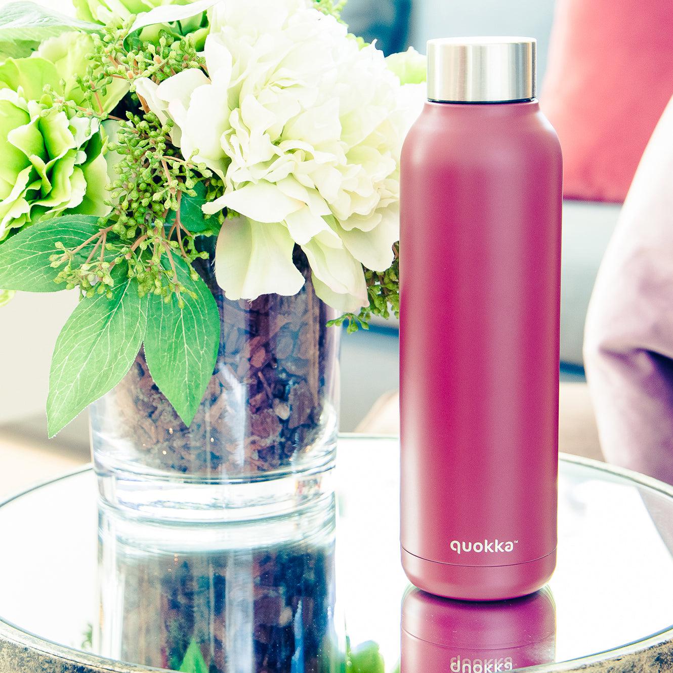 مطرة مياه حرارية ستينليس ستيل حجم 630 مل لون عنابي