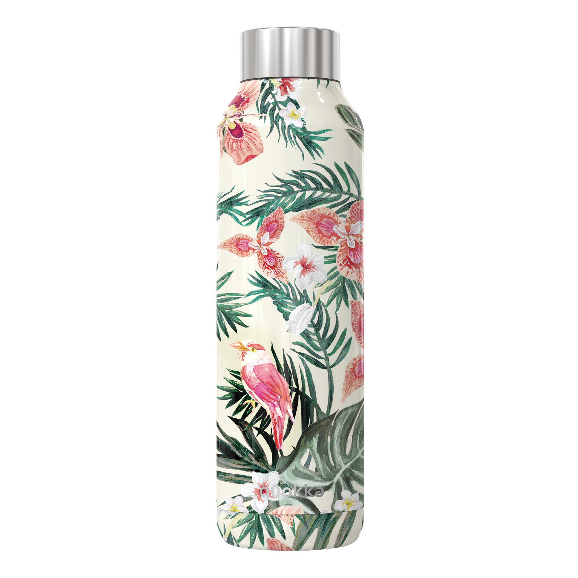 QUOKKA THERMAL SS BOTTLE SOLID JUNGLE FLORA 630 ML