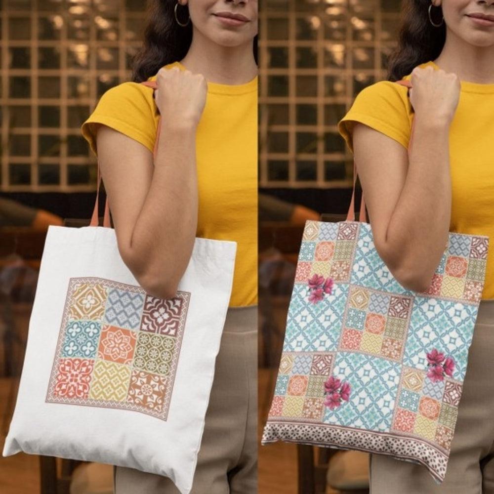 Turkish Tile Canvas Tote Bag