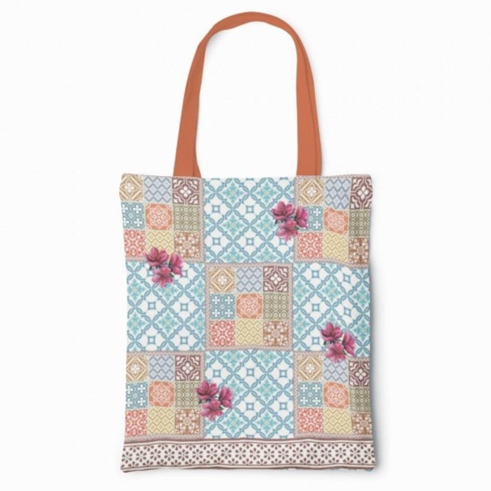 Turkish Tile Canvas Tote Bag