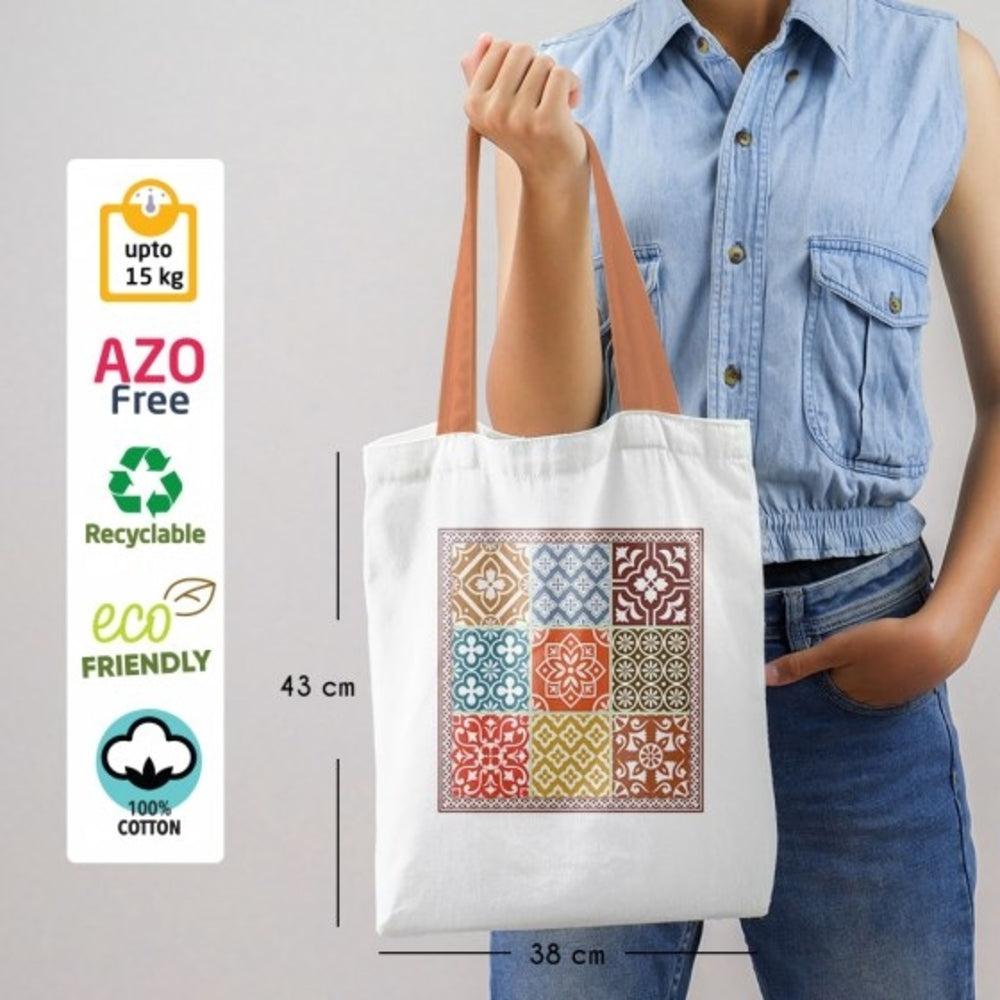 Turkish Tile Canvas Tote Bag