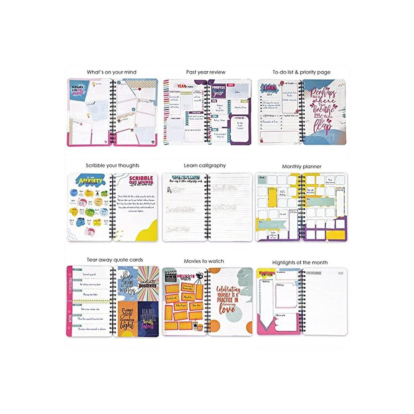 مخطط سنوي حجم A5 - تصميم السعادة في الالوان