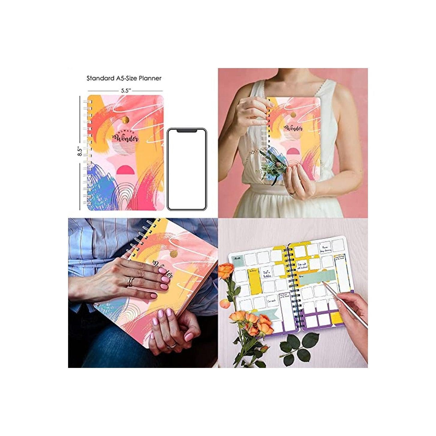 مخطط سنوي حجم A5 - تصميم السعادة في الالوان