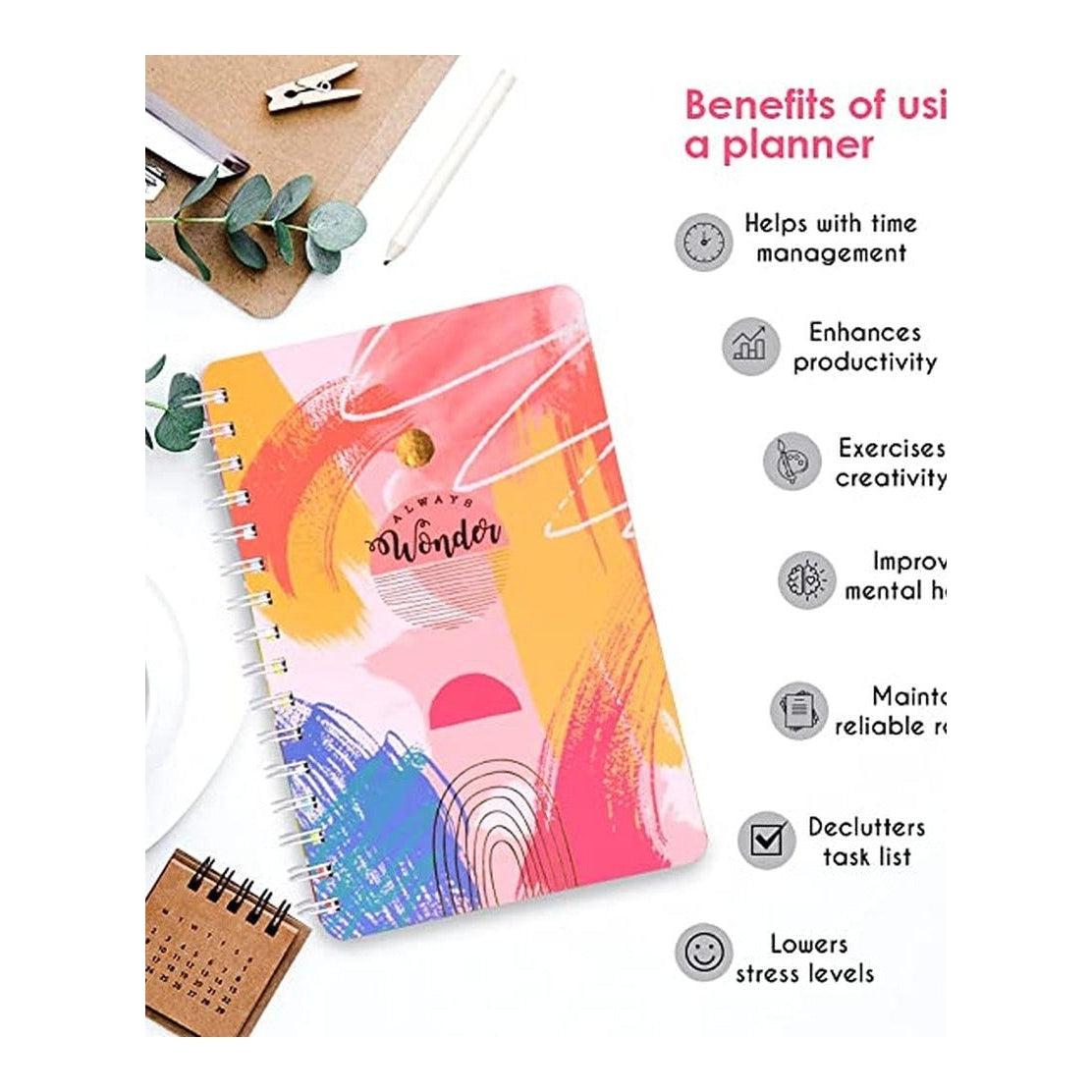 مخطط سنوي حجم A5 - تصميم السعادة في الالوان