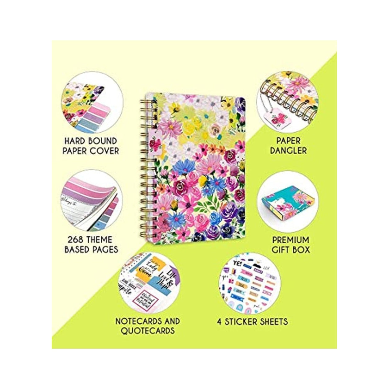 مخطط سلك حجم B5 "بدون تاريخ" تصميم السعادة