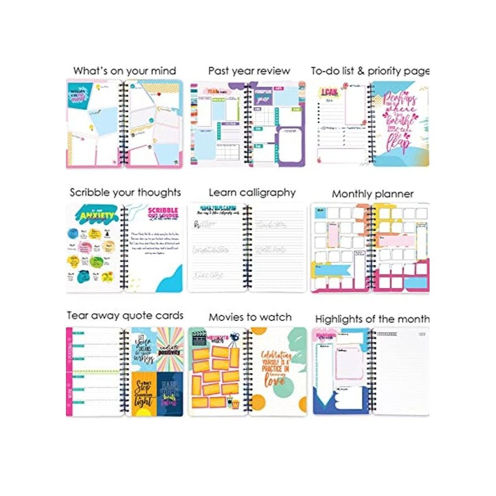 Doodle Happiness Magic Eye A5 Wire Bound Planner