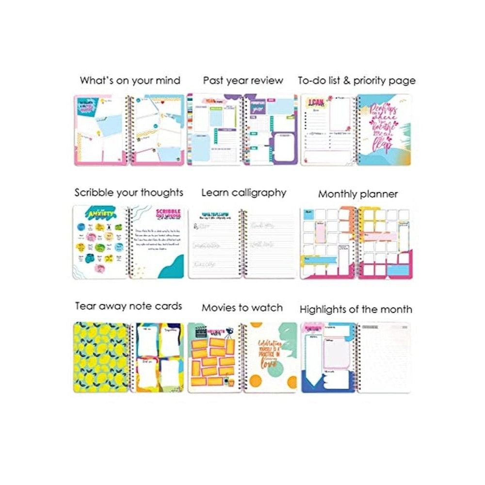 مخطط سنوي سلك حجم A5 - تصميم الموسيقة الربيعية