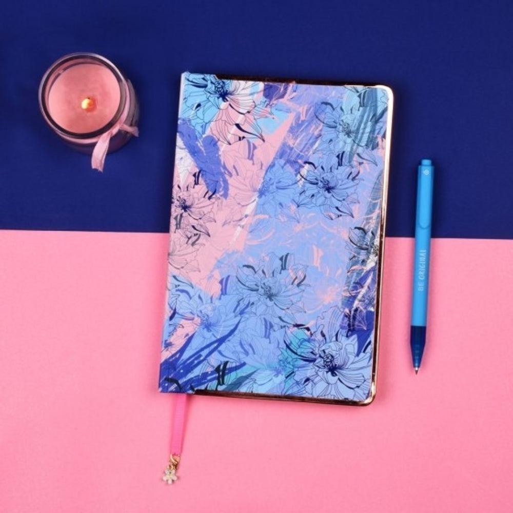 Floral Palette Hardbound Diary With Metal Frame
