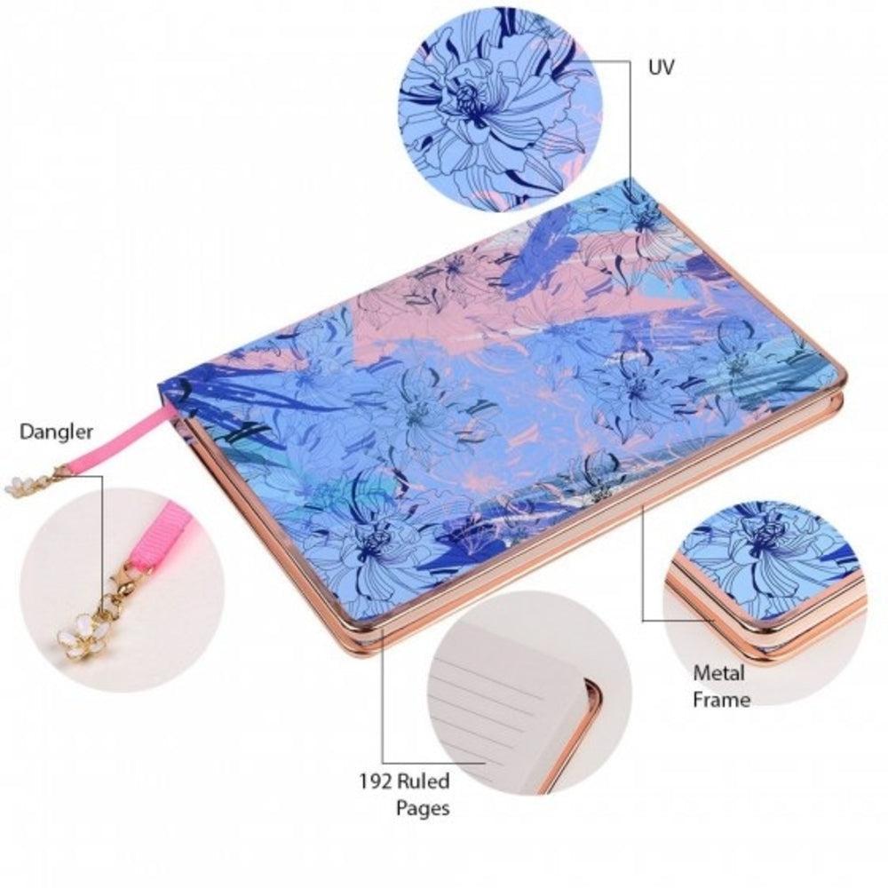 Floral Palette Hardbound Diary With Metal Frame