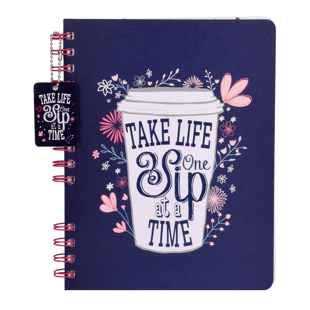 Doodle Morning Glory Wire Notebook