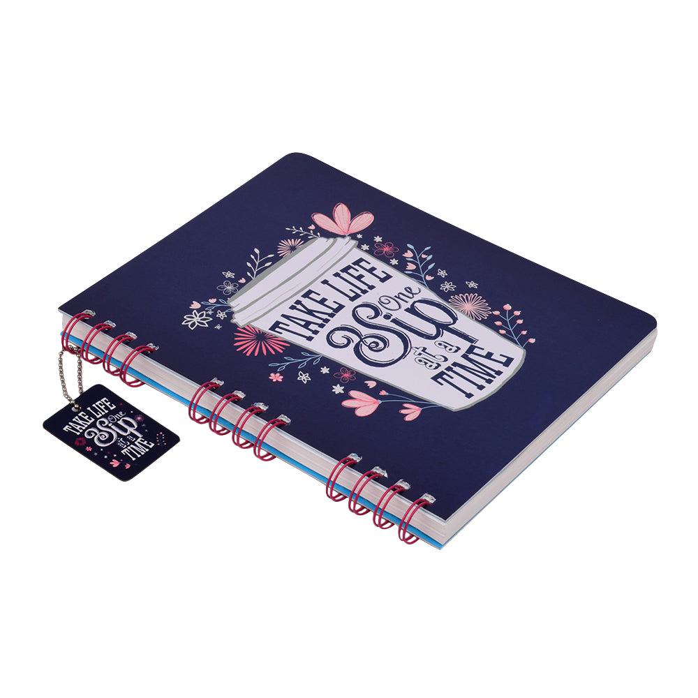 Doodle Morning Glory Wire Notebook