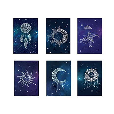 مجموعة من 12 بطاقة هدية مع مغلف - تصميم الكواكب