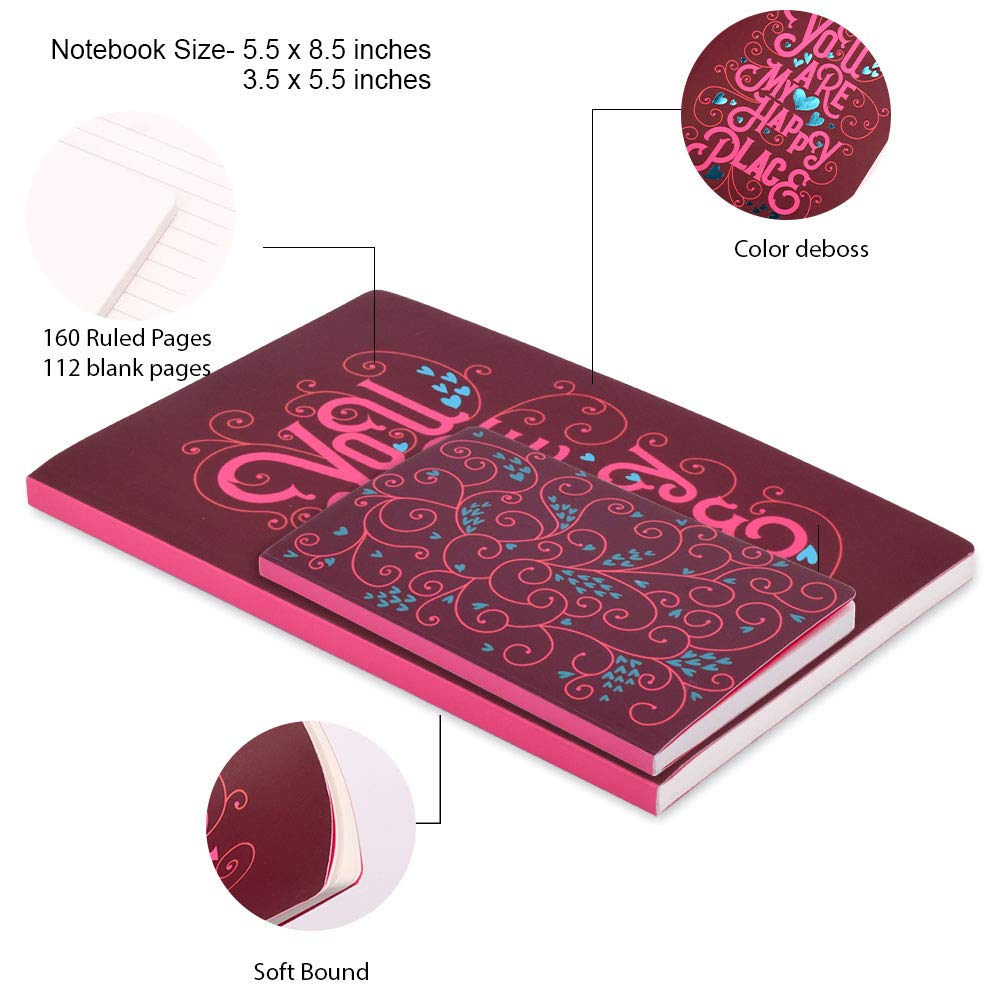 Happy Place Twin Diary (Set Of 2 Notebooks)