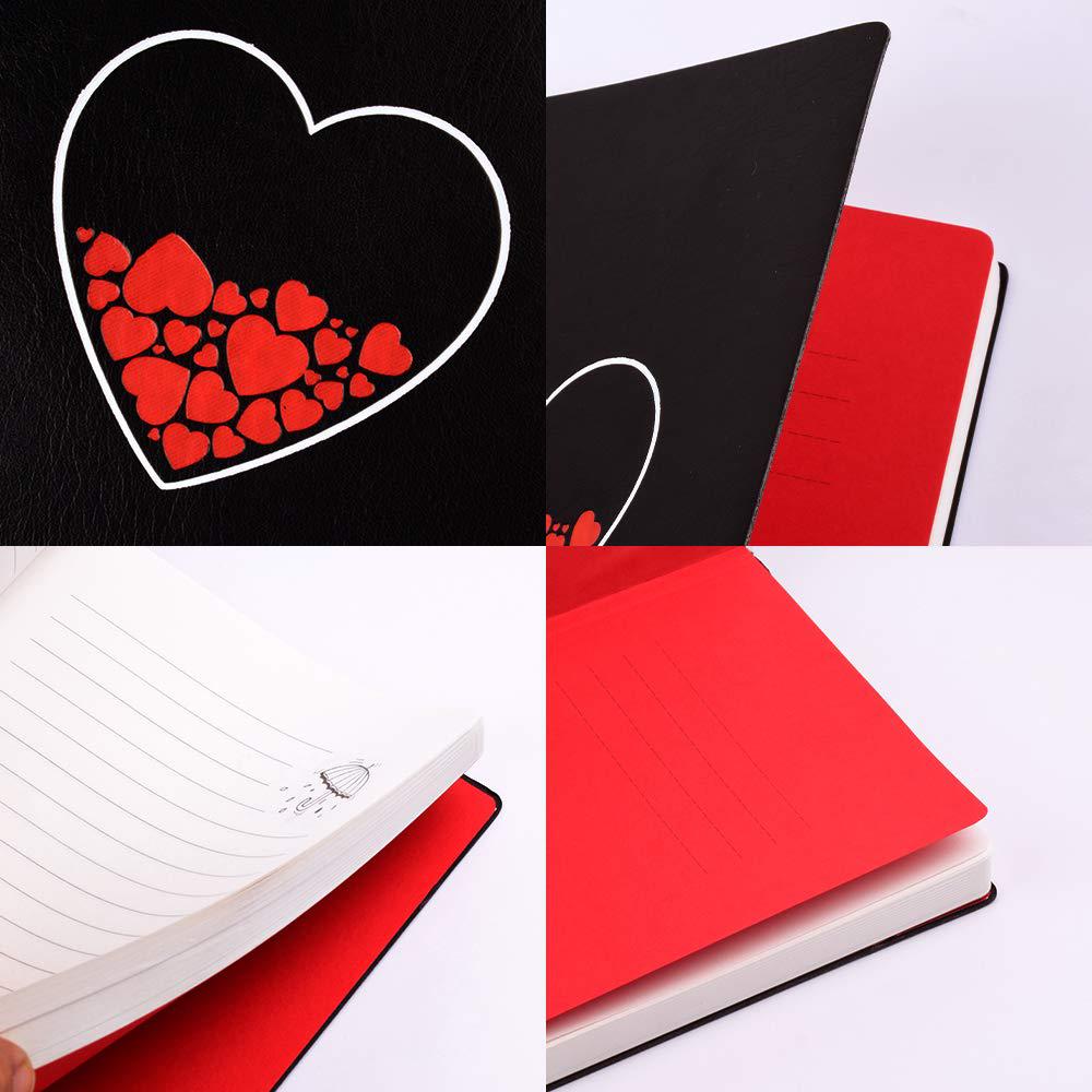 دفتر قلب الحب لون أسود