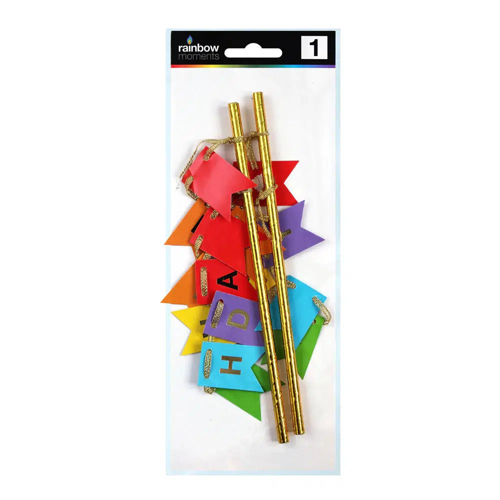 زينة قالب الكيك Happy Birthday