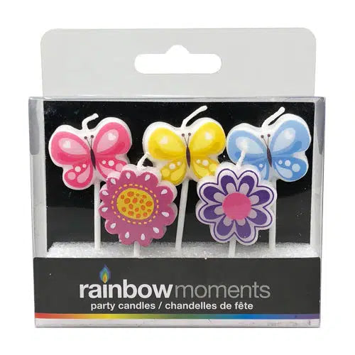 Flower & Butterfly Shape Candles (5pk)