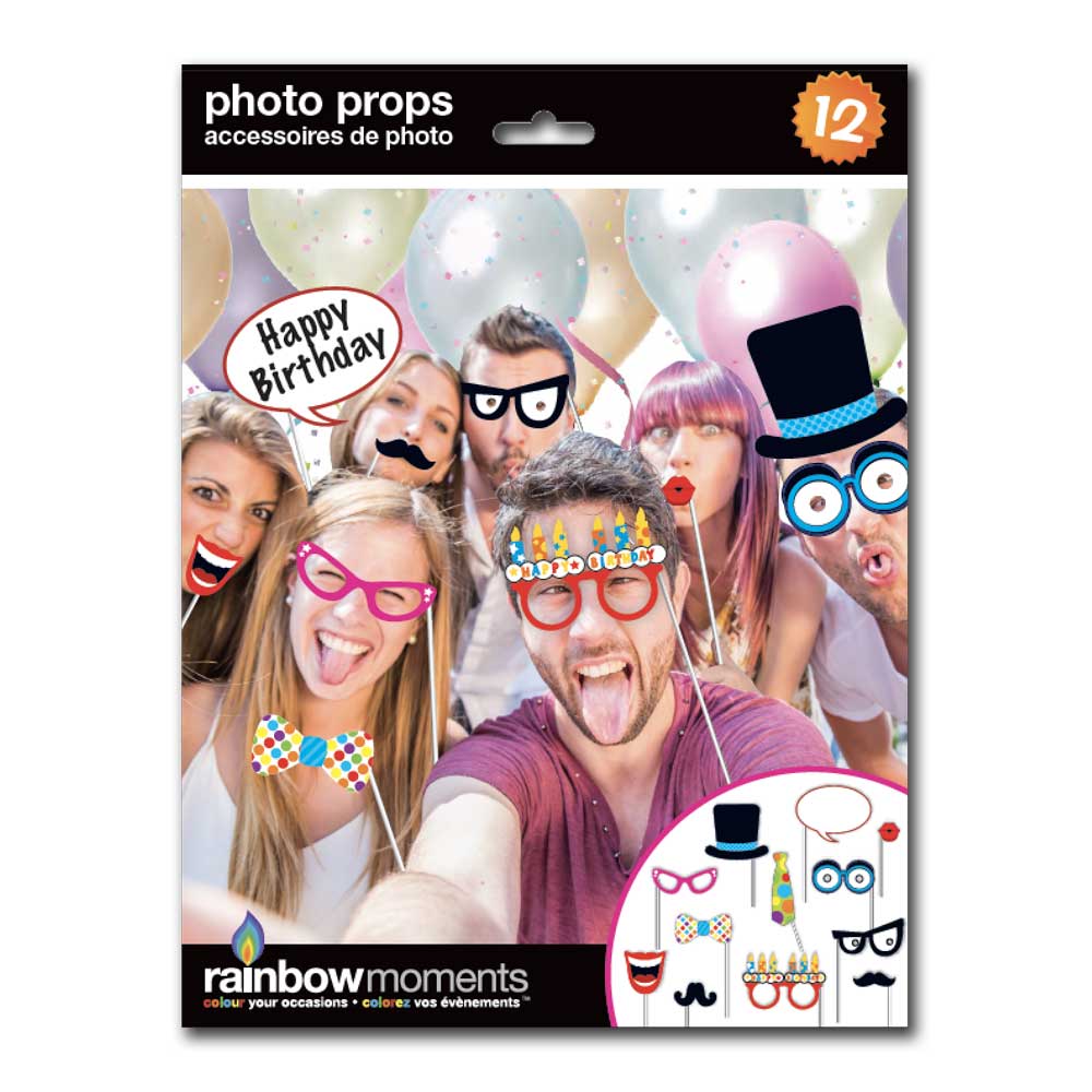 Birthday Photo Prop Kit (12-PACK)