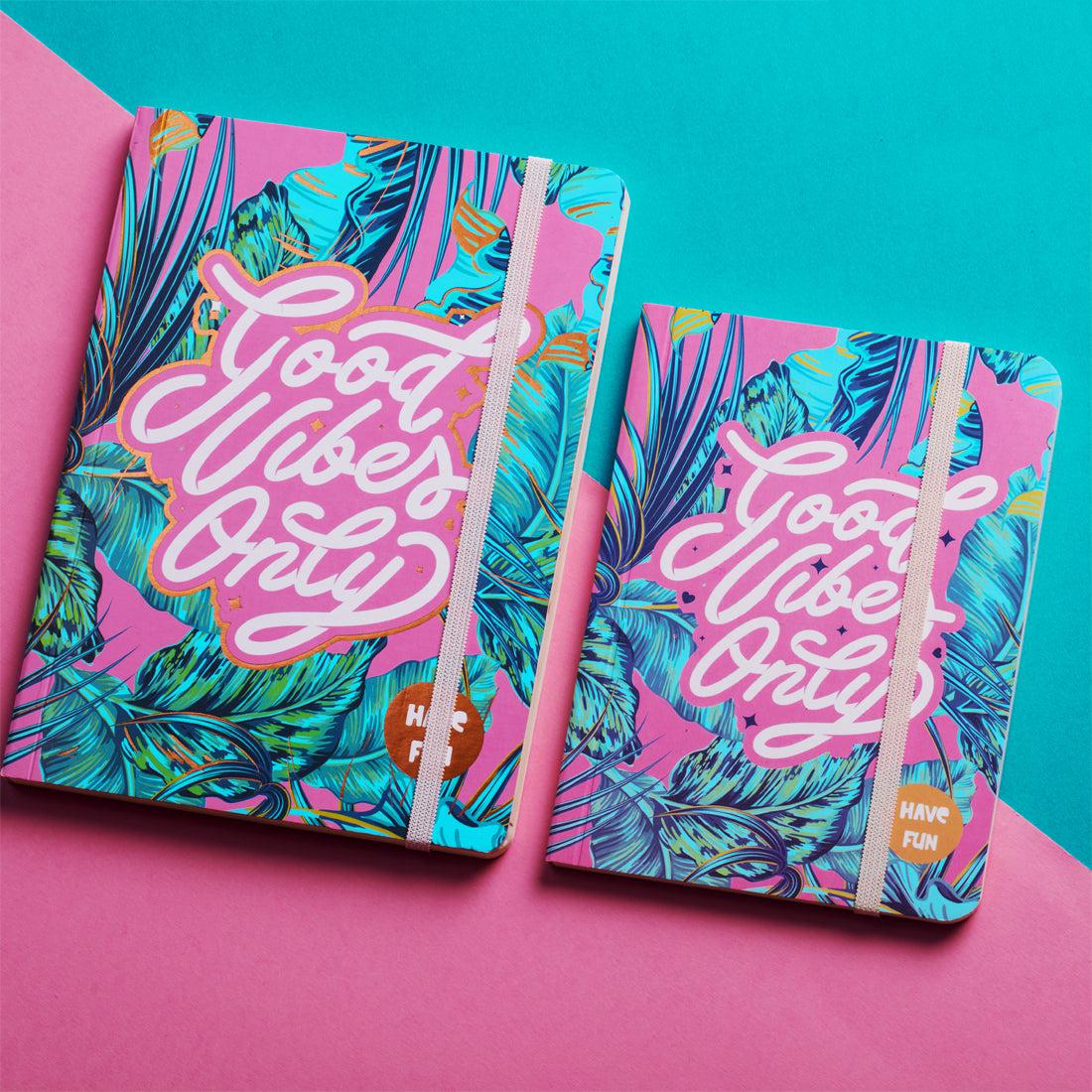 Good Vibes Rubber Band Notebook A5