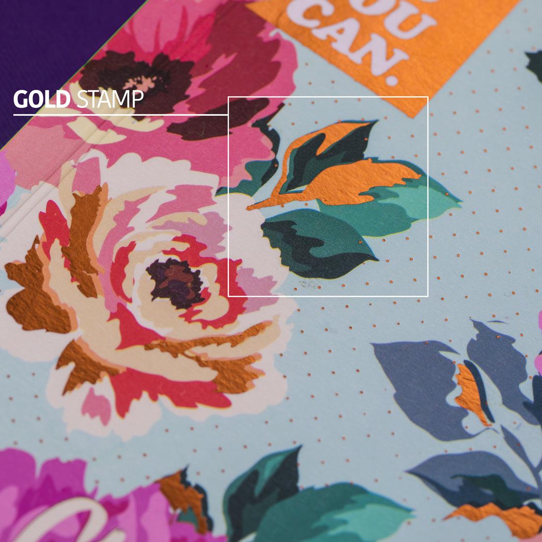 Blue Vintage Floral Rubber Band Notebook A5