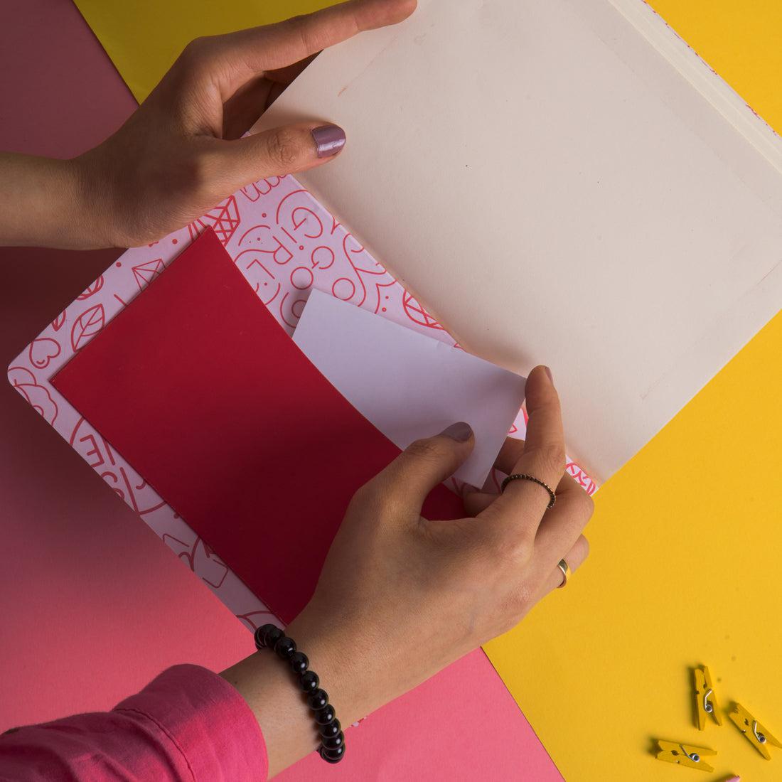 Blue Vintage Floral Rubber Band Notebook A5