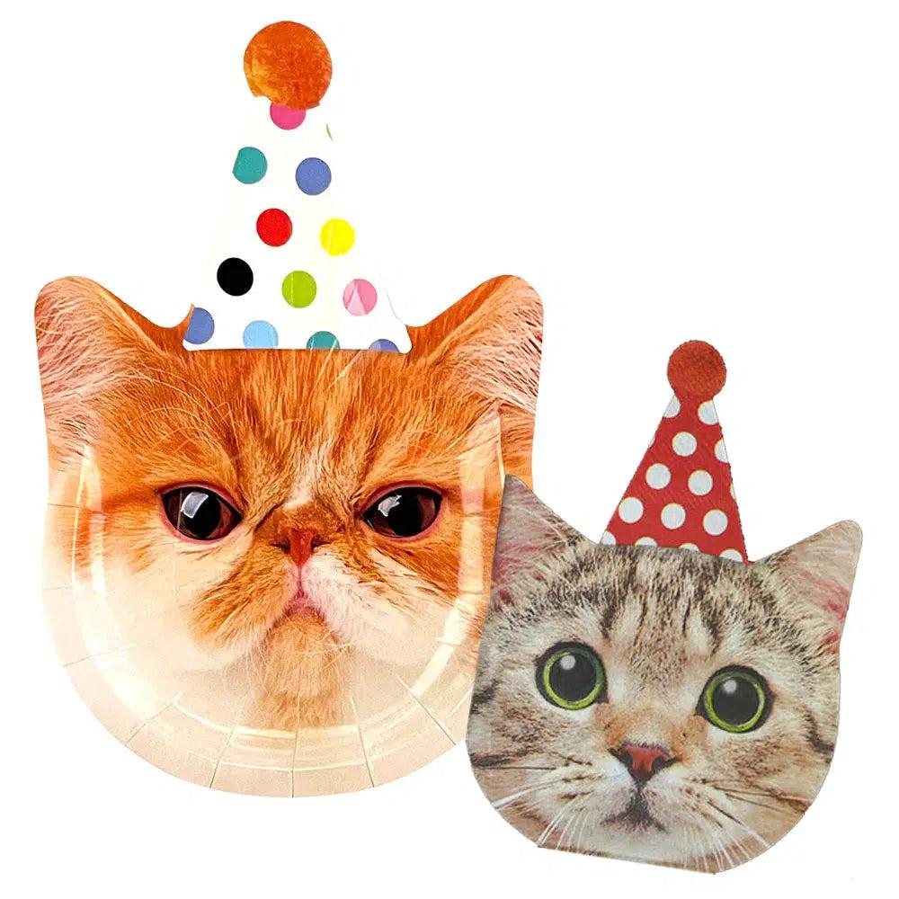 مناديل ورقية على شكل قطط الحفلات (16 حبة)