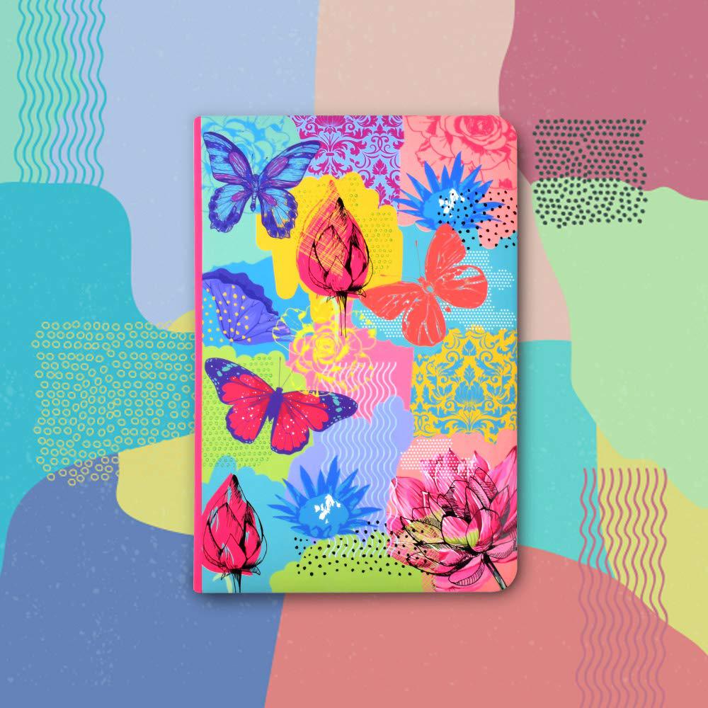 دفتر تصميم الفراشات  والورود