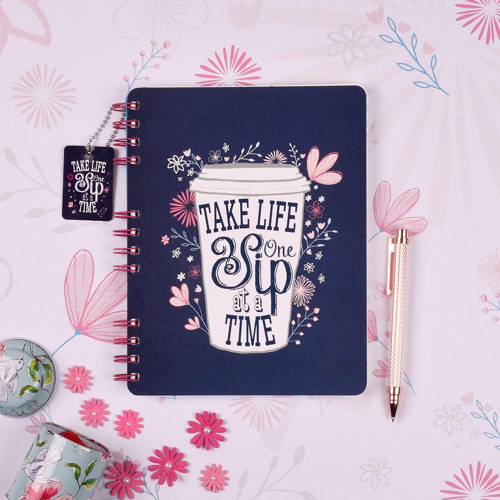 Doodle Morning Glory Wire Notebook