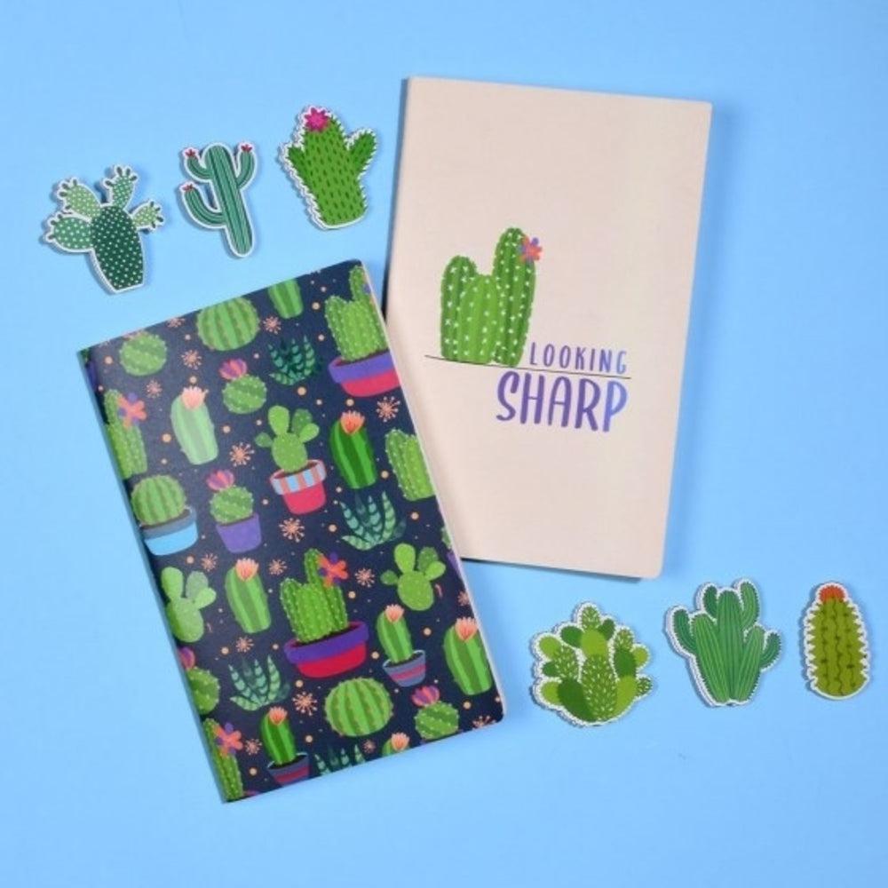 Cactus Cart Notebook (Set Of 2 Diaries)