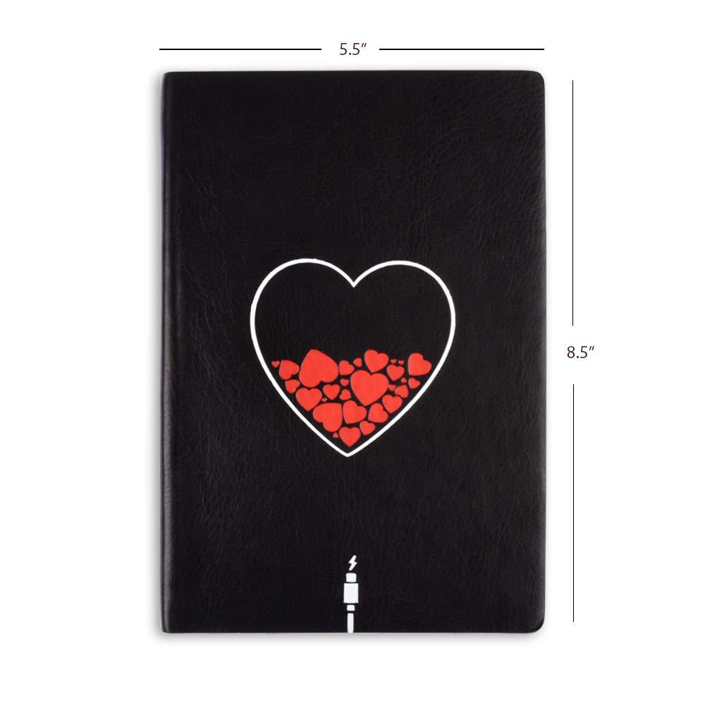 دفتر قلب الحب لون أسود