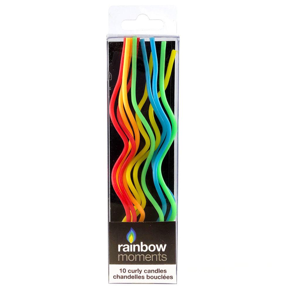 Curly Candles (10-PACK) – Rainbow Colors